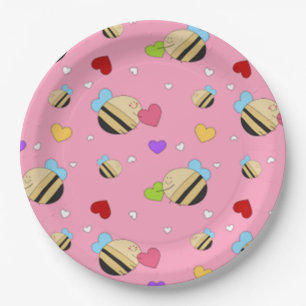 Bee Mine Valentine Paper Plate