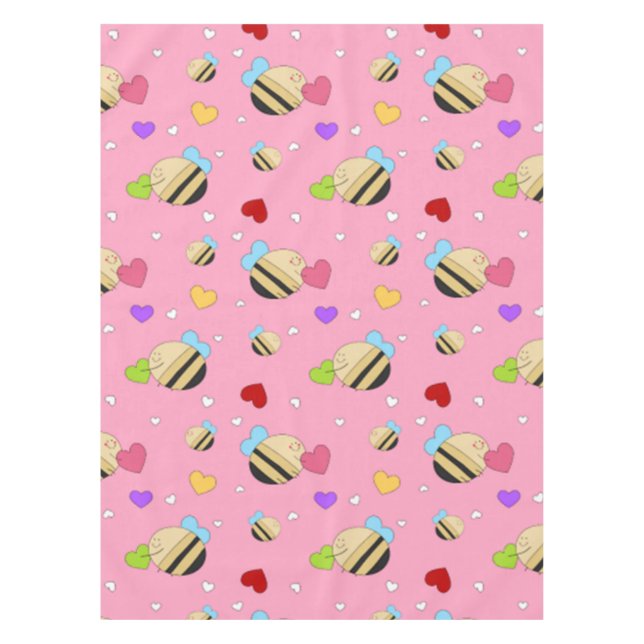 Bee Mine Valentine Tablecloth (Front)