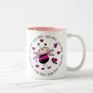 Bee Mine Valentine Two-Tone Coffee Mug