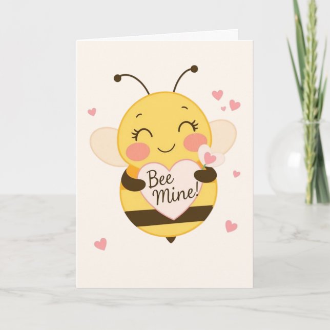 Bee Mine Valentines Card (Front)