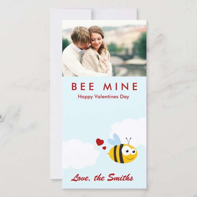 Bee Mine - Valentines Day Holiday Card (Front)