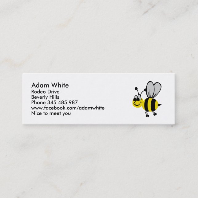 Bee Mini Business Card (Front)