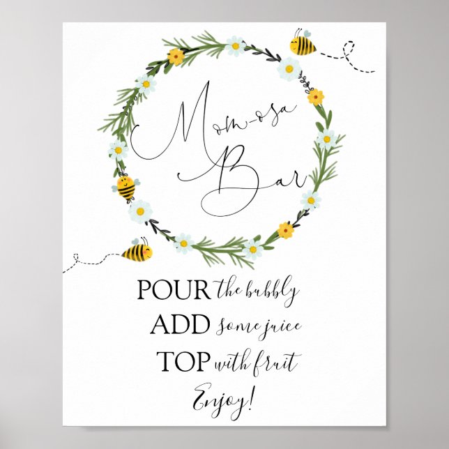 Bee Mum-osa Bar Sign (Front)