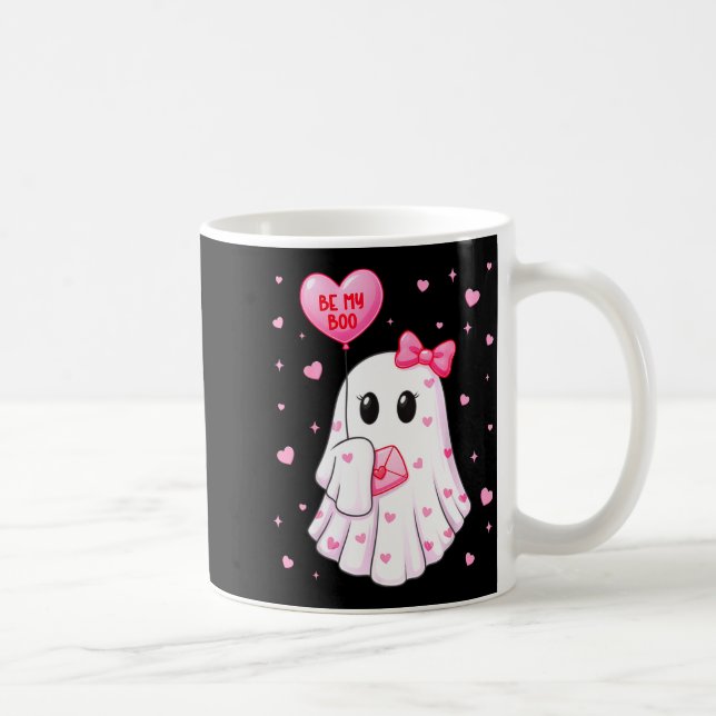 Bee My Boo Heart Boo Ghost Valentine Outfit Women  Coffee Mug (Right)