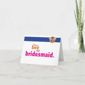 Bee my bridesmaid invitation