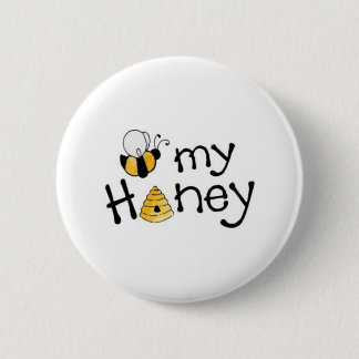 BEE MY HONEY 6 CM ROUND BADGE