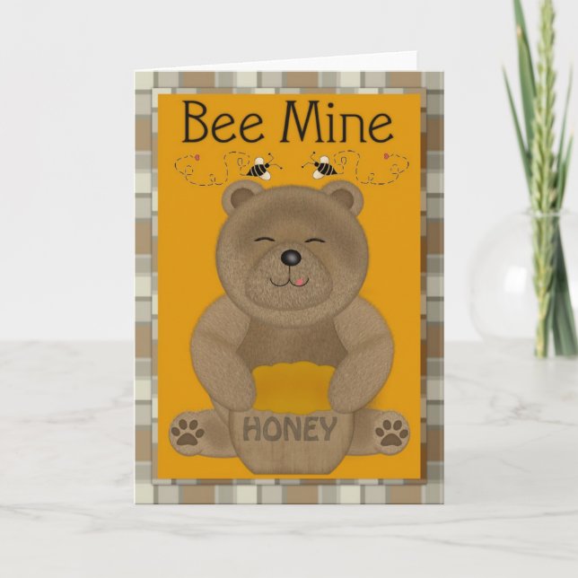 Bee My Honey Boy Valentine's Day Greeting Card (Front)