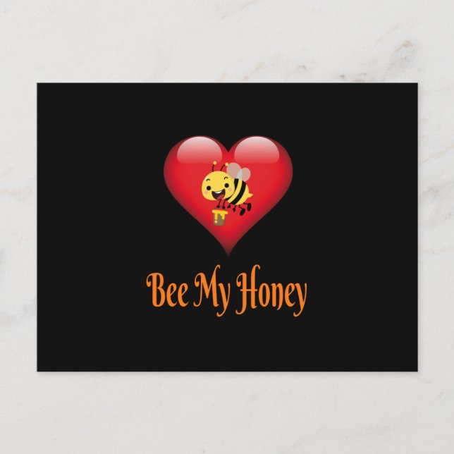 Bee My Honey Save The Bees Gift Postcard (Front)