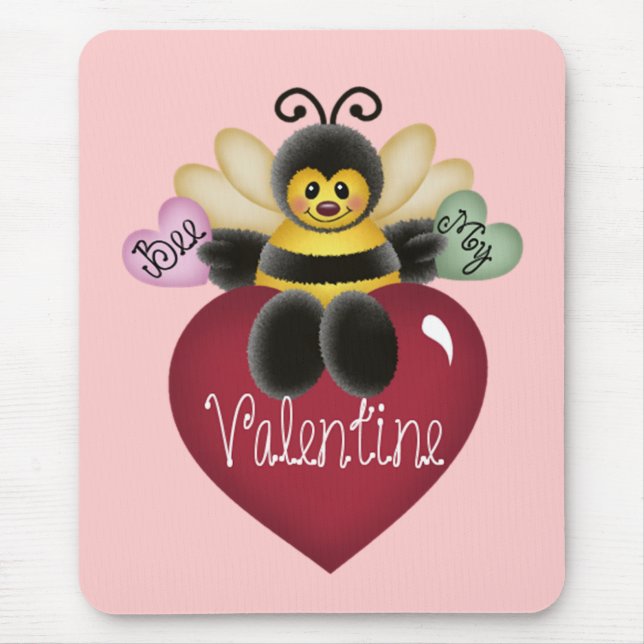 Bee My Valentine Mousepad (Front)