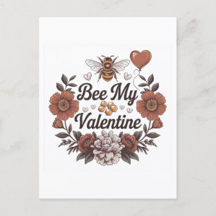 Bee my Valentine Postcard