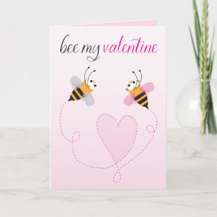 Bee my Valentine — Sweet love Valentine's Day Card