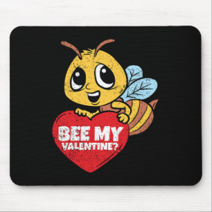 Bee My Valentine Valentines Day Funny Animal Love  Mouse Pad