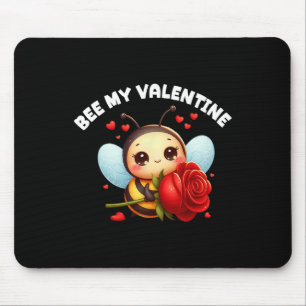 Bee My Valentine Valentines Day Tees With Bee And Mouse Pad