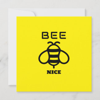 Bee Nice with Yellow Background Design