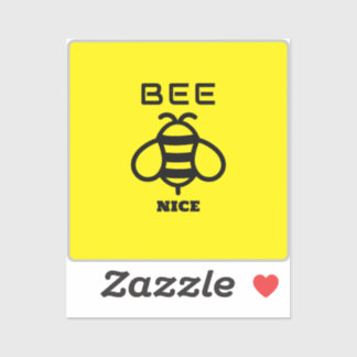 Bee Nice with Yellow Background Design