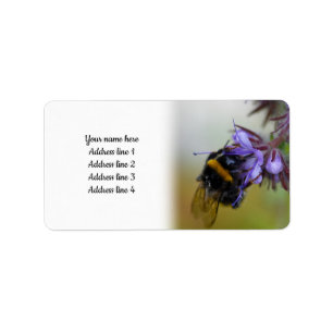 Bee on a Blue Tansy Label