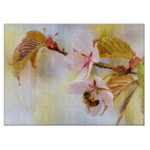 Bee On A Cherry Flower Cutting Board