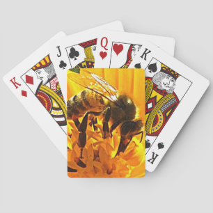 Bee on a Flower Playing Cards