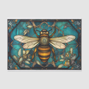 Bee On A Stained Glass Window Tissue Paper