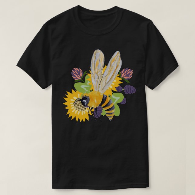 BEE ON A SUNFLOWER 39 T-Shirt (Design Front)
