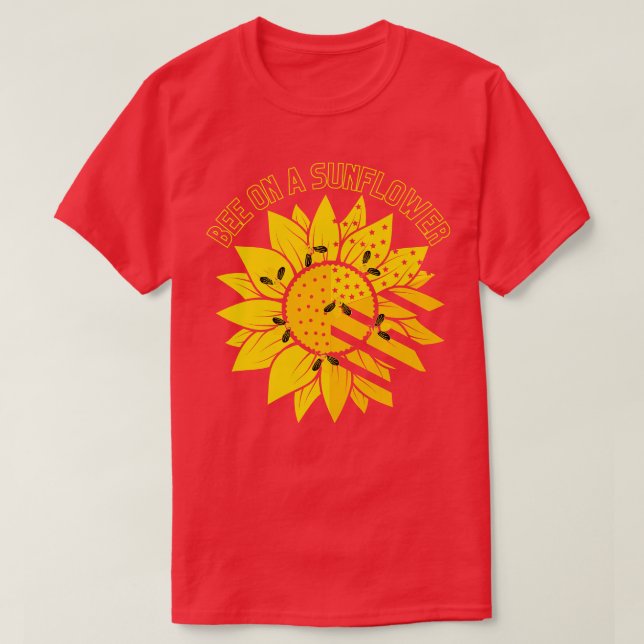 bee on a sunflower 50 T-Shirt (Design Front)