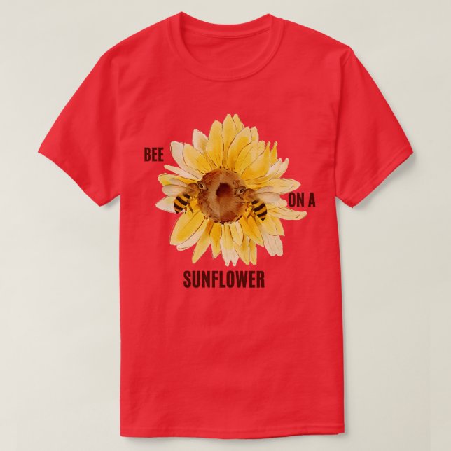 bee on a sunflower 51 T-Shirt (Design Front)