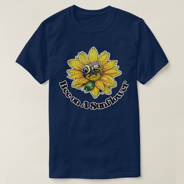 Bee on A Sunflower 86 T-Shirt (Design Front)