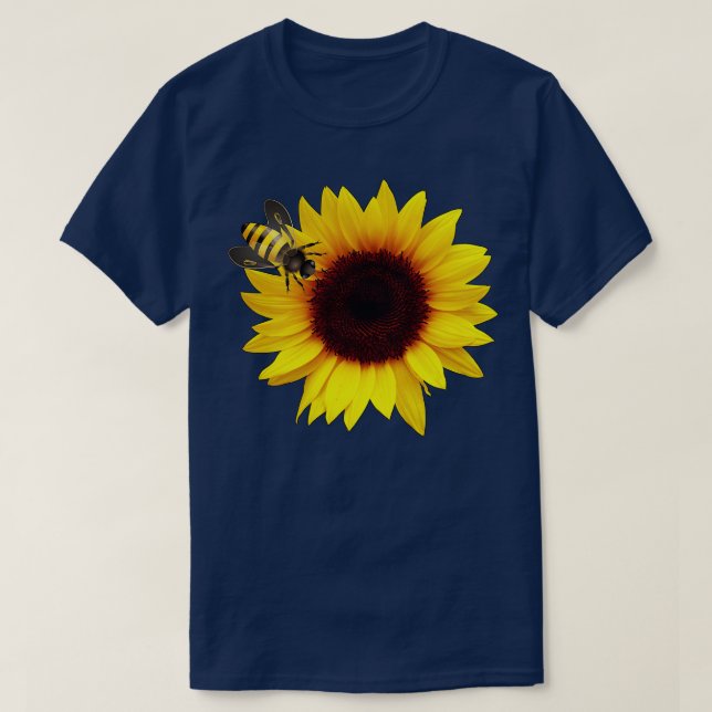 Bee On A Sunflower 89 T-Shirt (Design Front)