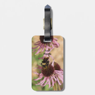 Bee On Black Eyed Susan Pano Luggage Tag