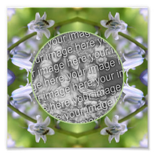 Bee On Bluebell Flower Frame Create Your Own 8x8 Photo Print