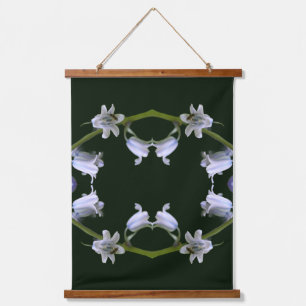 Bee On Bluebell Flower Multiplied Abstract  Hanging Tapestry
