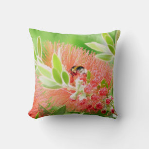 Bee On Bottlebrush Cushion