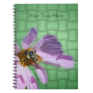 Bee On Cosmos Flower Nature Notebook