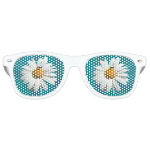 Bee on Daisy Alaskan Summer Nature Photo Retro Sunglasses