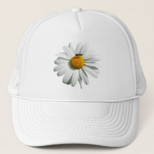 Bee on Daisy Alaskan Summer Nature Photo Trucker Hat