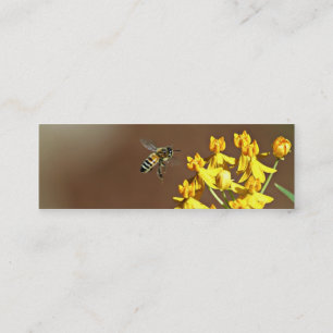 Bee On Flower Bookmark Mini Business Card