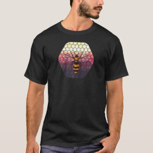 Bee On Honeycomb Honey Bee Beekeeper Raglan T-Shirt
