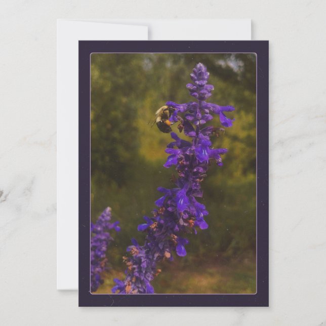 bee on lavender  thank you card (Front)