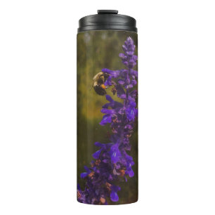 bee on lavender thermal tumbler