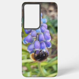 Bee on Muscari Armeniacum , Grape Hyacinth Samsung Galaxy Case