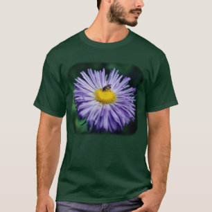 Bee On Purple Daisy Flower Nature T-Shirt