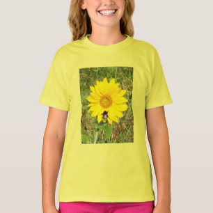 Bee on sunflower floral T-Shirt