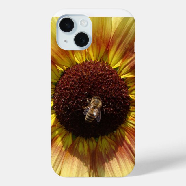 Bee on Sunflower phone case (Back)