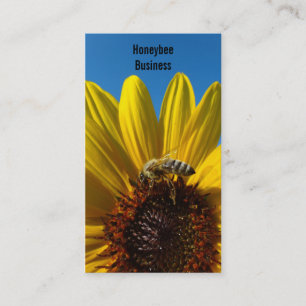 Bee on Sunflower photo business card