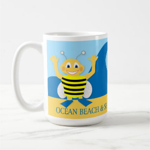 Bee on the beach coffee mug