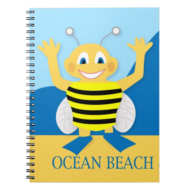 Bee on the beach notebook (Front)