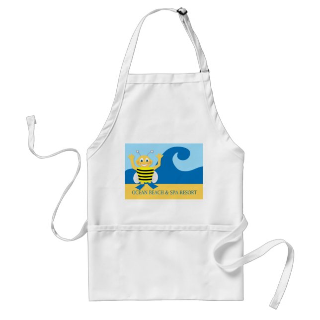 Bee on the beach standard apron (Front)