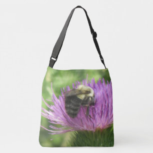 Bee On Thistle Crossbody Bag