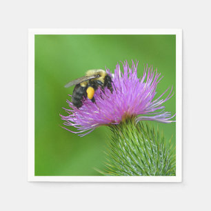 Bee On Thistle Paper Napkin