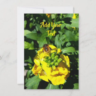 Bee on Yellow Flowers
